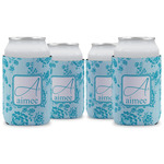 Lace Can Cooler (12 oz) - Set of 4 w/ Name and Initial