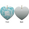 Lace Ceramic Flat Ornament - Heart Front & Back (APPROVAL)