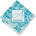 Lace Cloth Cocktail Napkin - Single w/ Name and Initial