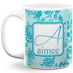 Lace 11 Oz Coffee Mug - White (Personalized)