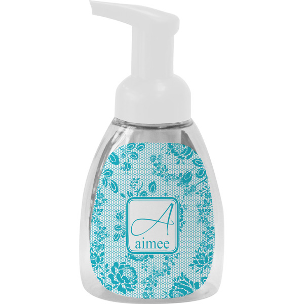 Custom Lace Foam Soap Bottle - White (Personalized)