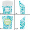 Lace French Fry Favor Box - Front & Back View