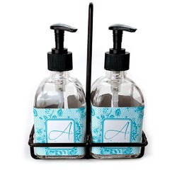 Lace Glass Soap & Lotion Bottle Set (Personalized)