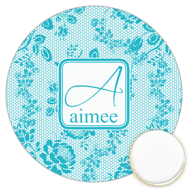 Custom Lace Printed Cookie Topper - 3.25" (Personalized)