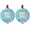 Lace Metal Ball Ornament - Front and Back