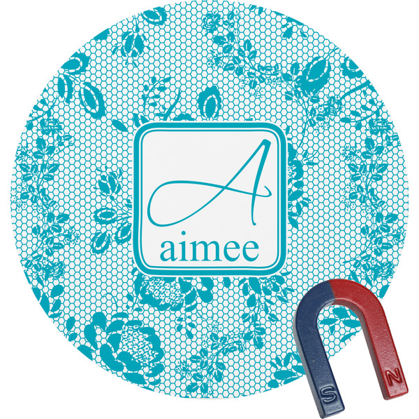 Custom Lace Round Fridge Magnet (Personalized)