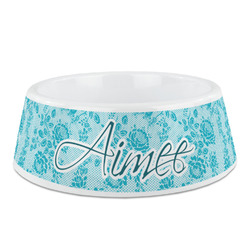 Lace Plastic Dog Bowl - Medium (Personalized)