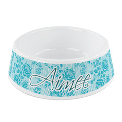 Lace Plastic Dog Bowl - Small (Personalized)