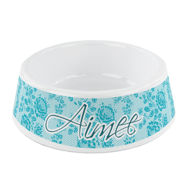 Custom Lace Plastic Dog Bowl - Small (Personalized)