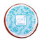 Lace Printed Icing Circle - Medium - On Cookie