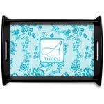 Lace Black Wooden Tray - Small (Personalized)