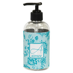 Lace Plastic Soap / Lotion Dispenser (8 oz - Small - Black) (Personalized)