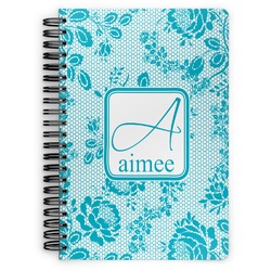 Lace Spiral Notebook - 7x10 w/ Name and Initial