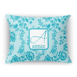 Lace Rectangular Throw Pillow Case - 12"x18" (Personalized)