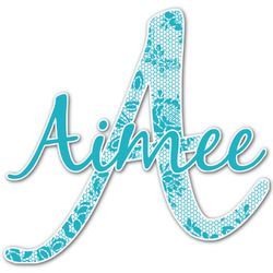 Lace Name & Initial Decal - Up to 9"x9" (Personalized)