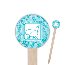 Lace Round Wooden Food Picks (Personalized)