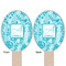 Lace Wooden Food Pick - Oval - Double Sided - Front & Back