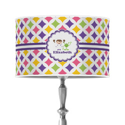 Girls Astronaut 12" Drum Lamp Shade - Poly-film (Personalized)