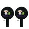 Girls Astronaut Black Plastic 7" Stir Stick - Double Sided - Round - Front & Back