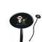 Girls Astronaut Black Plastic 7" Stir Stick - Oval - Closeup