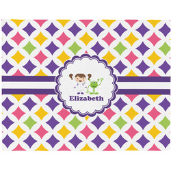 Girls Astronaut Woven Fabric Placemat - Twill w/ Name or Text