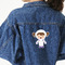 Girls Astronaut Custom Shape Iron On Patches - XL - MAIN