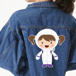 Girls Astronaut Twill Iron On Patch - Custom Shape - 3XL