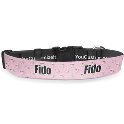 Girls Astronaut Deluxe Dog Collar - Extra Large (16" to 27") (Personalized)