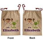 Girls Astronaut Santa Sack - Front & Back (Personalized)