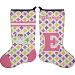 Girls Astronaut Holiday Stocking - Double-Sided - Neoprene (Personalized)