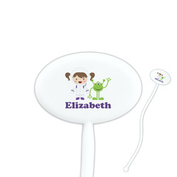 Girls Astronaut Oval Stir Sticks (Personalized)