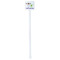 Girls Astronaut White Plastic Stir Stick - Double Sided - Square - Single Stick