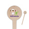 Girls Astronaut Wooden 4" Food Pick - Round - Closeup