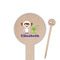 Girls Astronaut Wooden 6" Food Pick - Round - Closeup