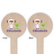 Girls Astronaut Wooden 6" Food Pick - Round - Double Sided - Front & Back