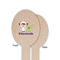 Girls Astronaut Wooden Food Pick - Oval - Single Sided - Front & Back