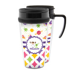 Girl's Space & Geometric Print Acrylic Travel Mug (Personalized)