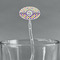 Girl's Space & Geometric Print Clear Plastic 7" Stir Stick - Oval - Main