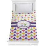 Girl's Space & Geometric Print Comforter - Twin (Personalized)