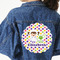 Girl's Space & Geometric Print Custom Shape Iron On Patches - XXXL - MAIN