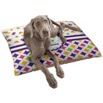 Girl's Space & Geometric Print Dog Bed - Large w/ Name or Text