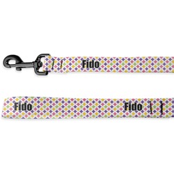 Girl's Space & Geometric Print Deluxe Dog Leash - 4 ft (Personalized)