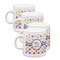 Girl's Space & Geometric Print Espresso Cup Group of Four Front