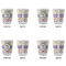 Girl's Space & Geometric Print Glass Shot Glass - Standard - Set of 4 - APPROVAL