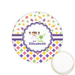 Girl's Space & Geometric Print Printed Cookie Topper - 1.25" (Personalized)