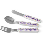 Girl's Space & Geometric Print Kid's Flatware (Personalized)