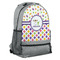 Girl's Space & Geometric Print Large Backpack - Gray - Angled View