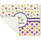 Girl's Space & Geometric Print Linen Placemat - Folded Corner (single side)