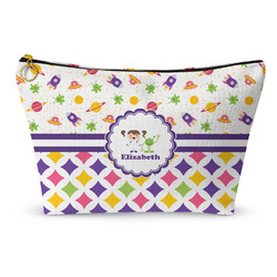 Girl's Space & Geometric Print Makeup Bag (Personalized)