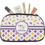 Girl's Space & Geometric Print Makeup / Cosmetic Bag - Medium (Personalized)